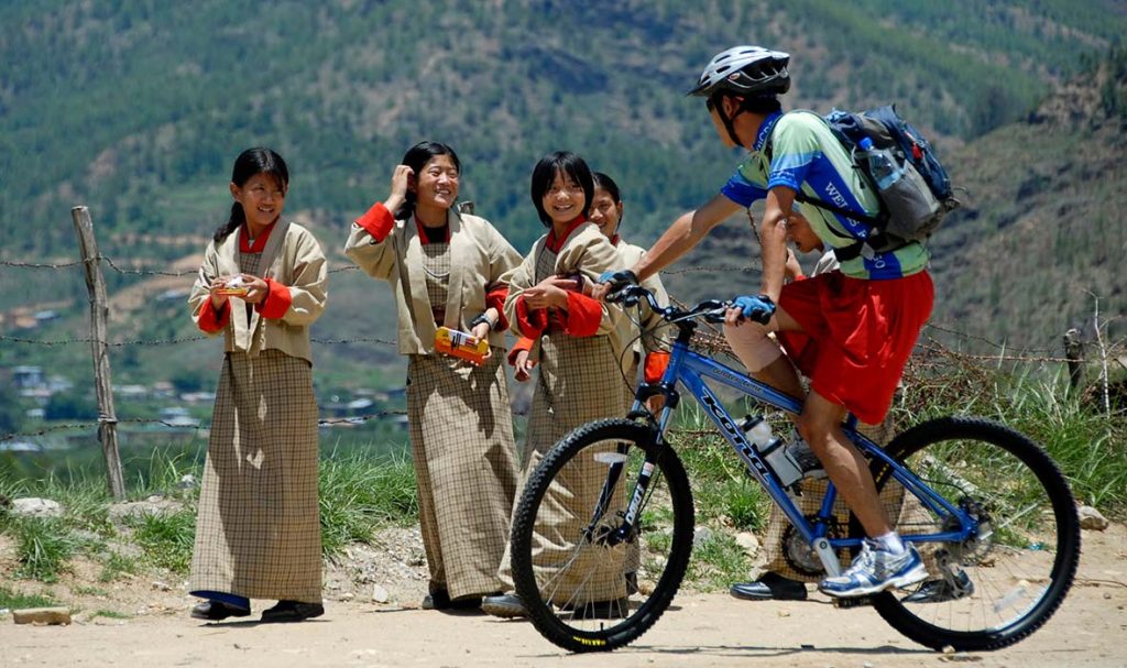 biking in bhutan